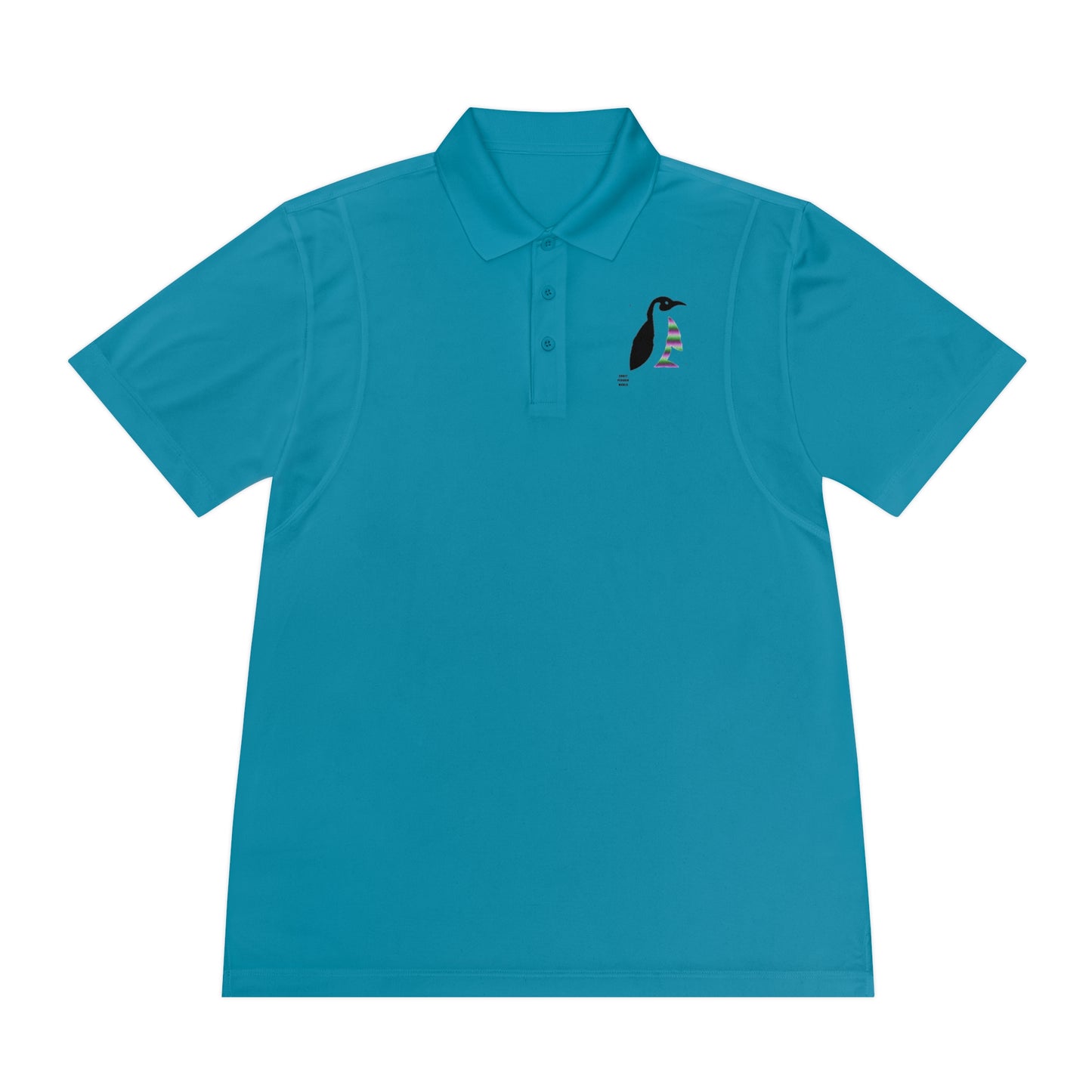 Men's Sport Polo Shirt: Crazy Penguin World Logo #2