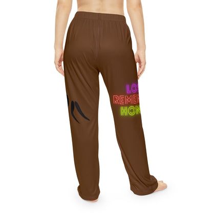 Women's Pajama Pants: Wrestling Brown