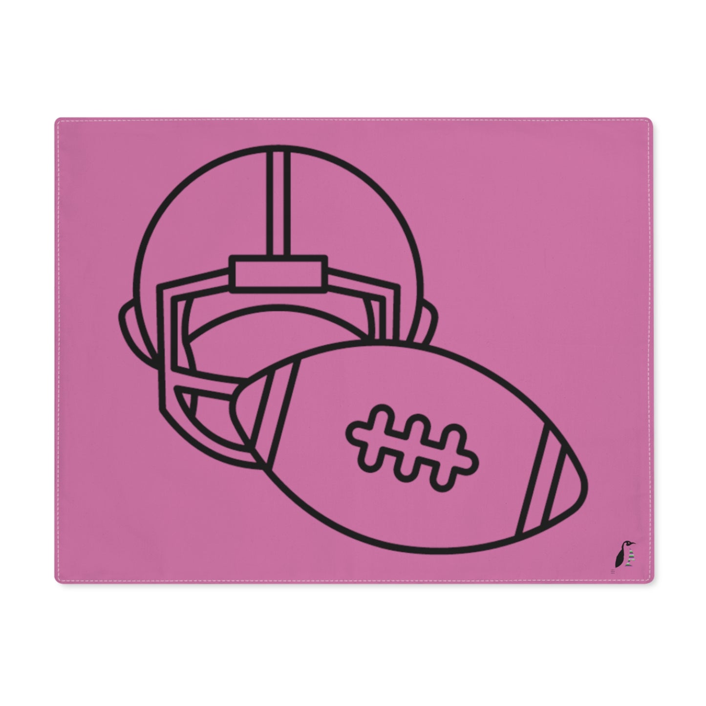 Placemat, 1pc: Football Lite Pink