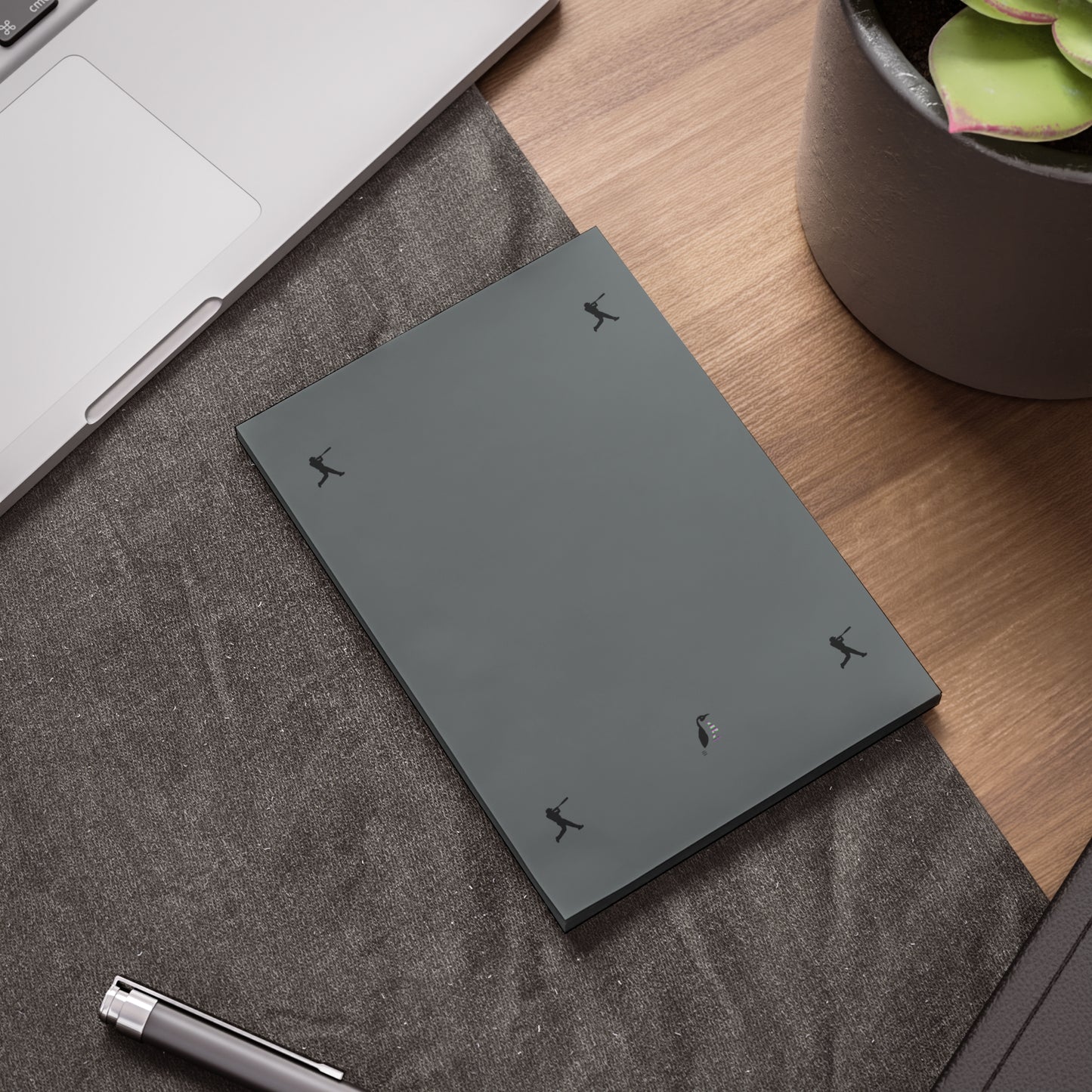 Post-it® Note Pads: Baseball Dark Grey