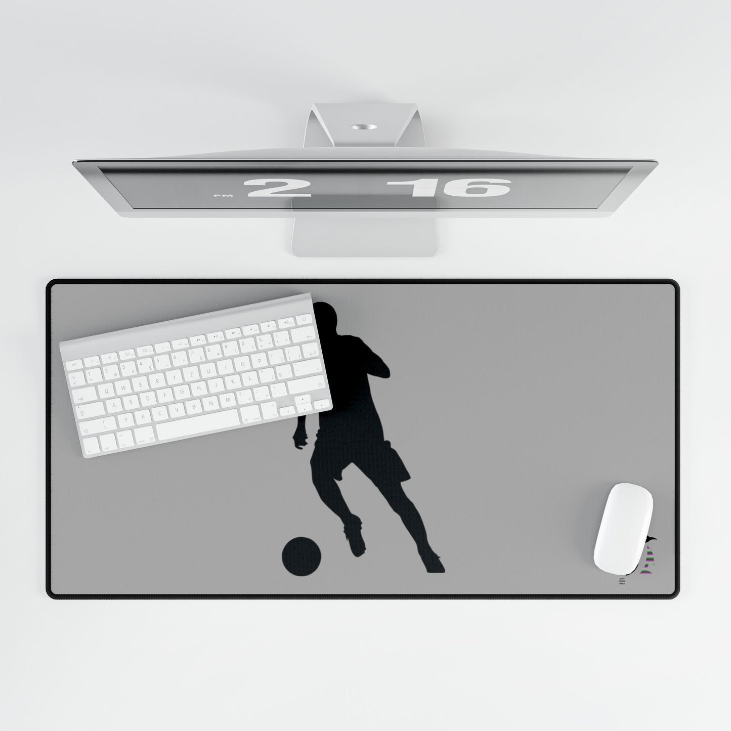 Desk Mats: Soccer Lite Grey