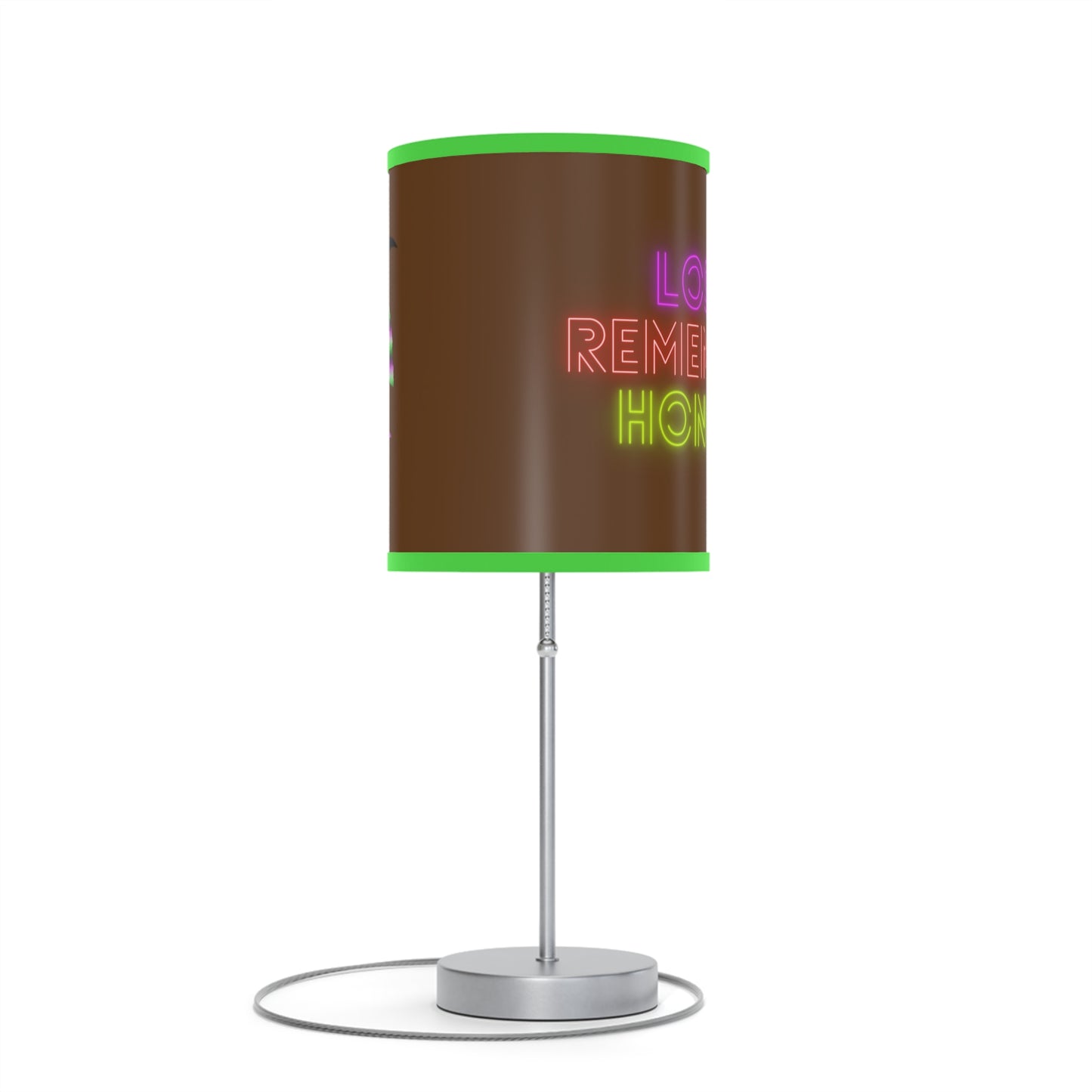 Lamp on a Stand, US|CA plug: Crazy Penguin World Logo Brown