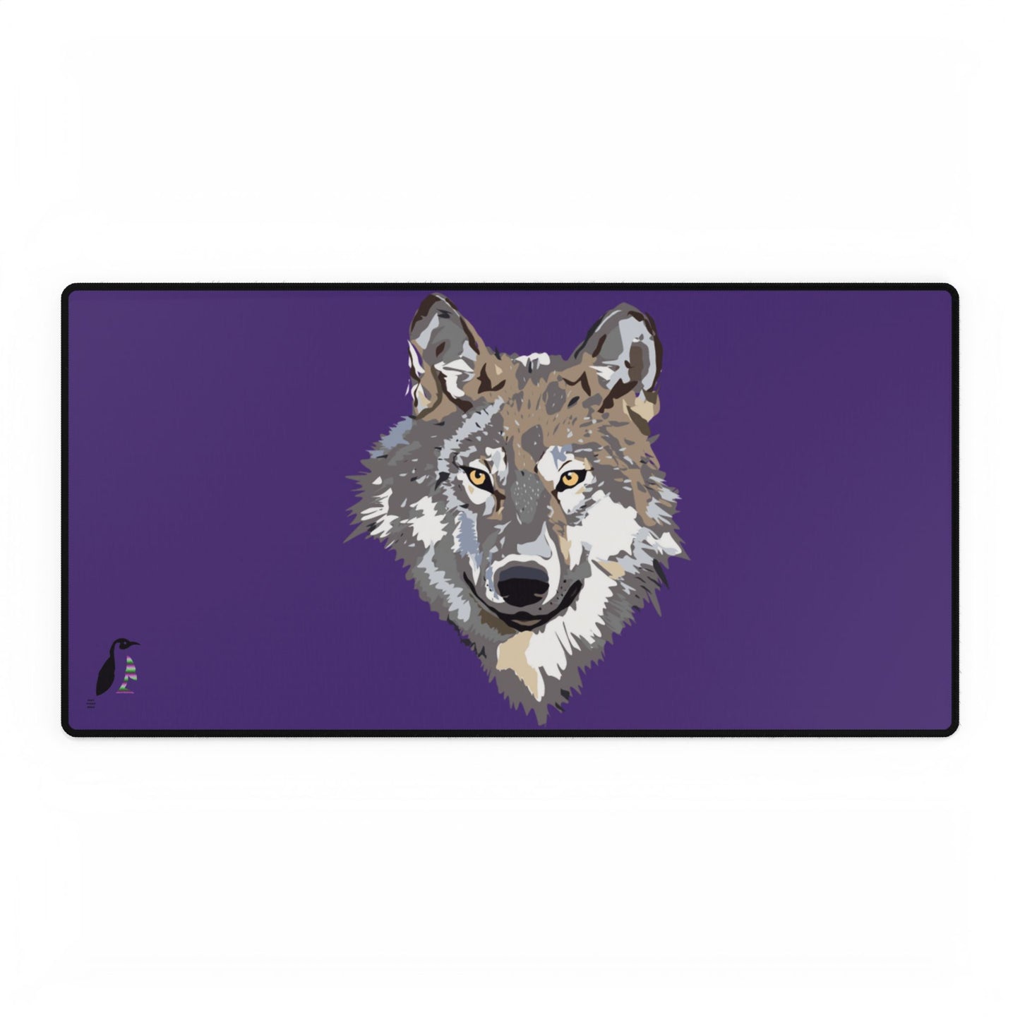 Desk Mats: Wolves Purple