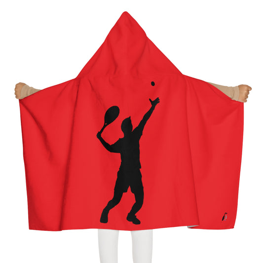 Youth Hooded Towel: Tennis Red