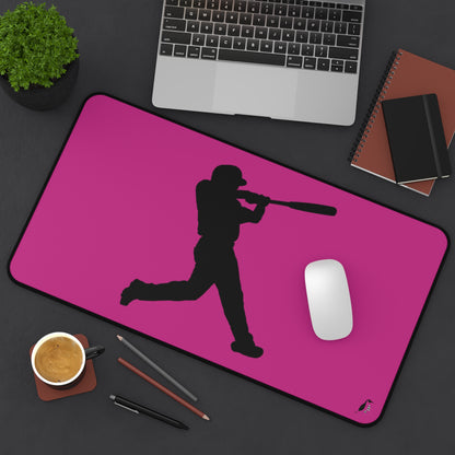 Desk Mat: Baseball Pink