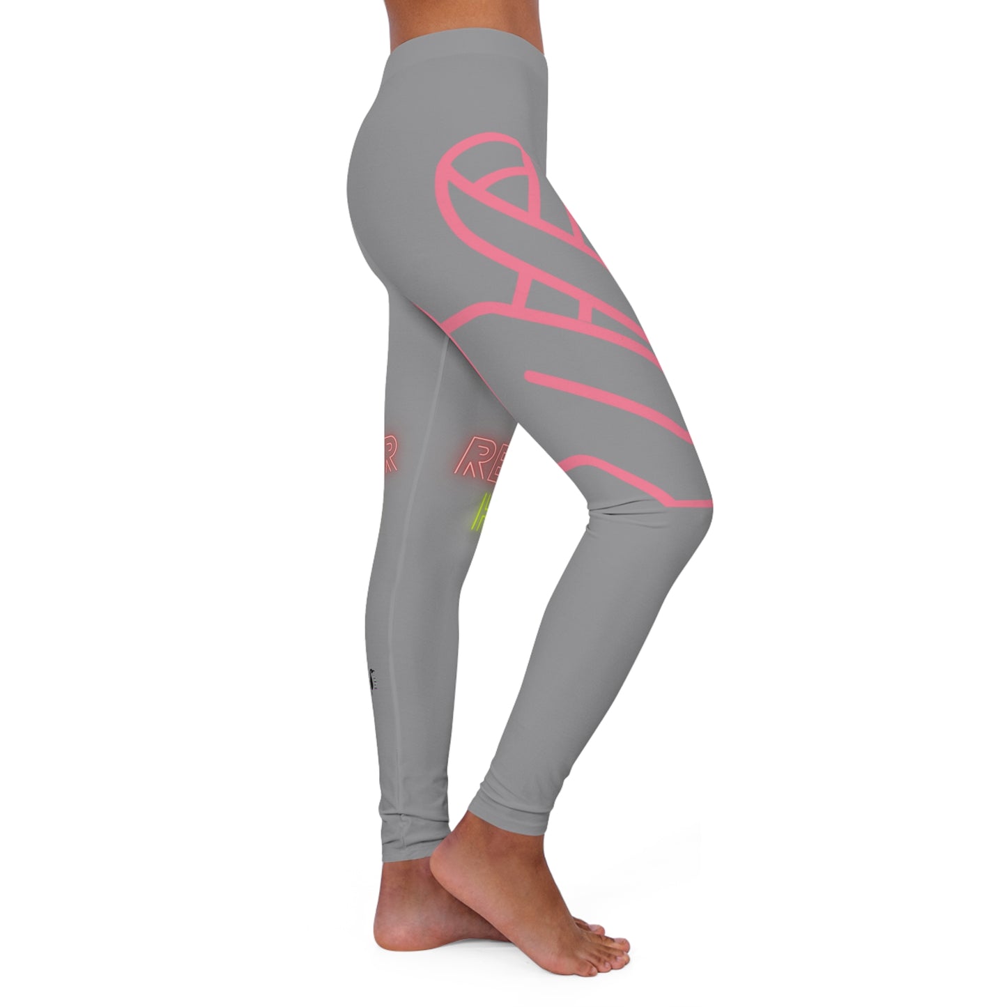 Women's Spandex Leggings: Fight Cancer Grey