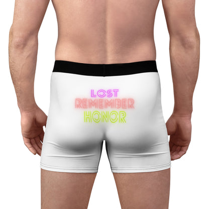 Men's Boxer Briefs: Lost Remember Honor White