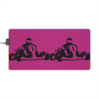 LED Gaming Mouse Pad: Racing Pink