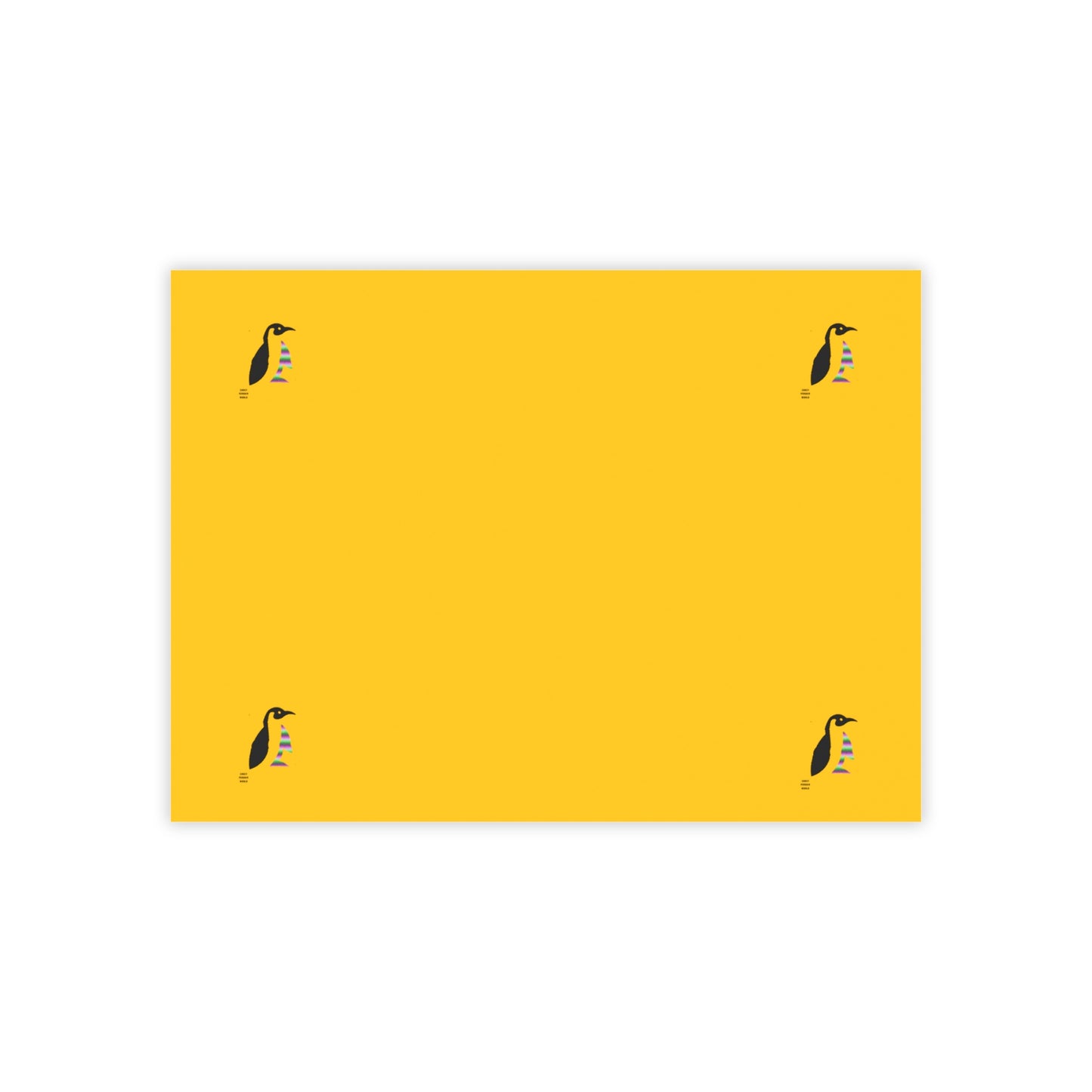 Post-it® Note Pads: Crazy Penguin World Logo Yellow