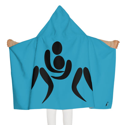 Youth Hooded Towel: Wrestling Turquoise