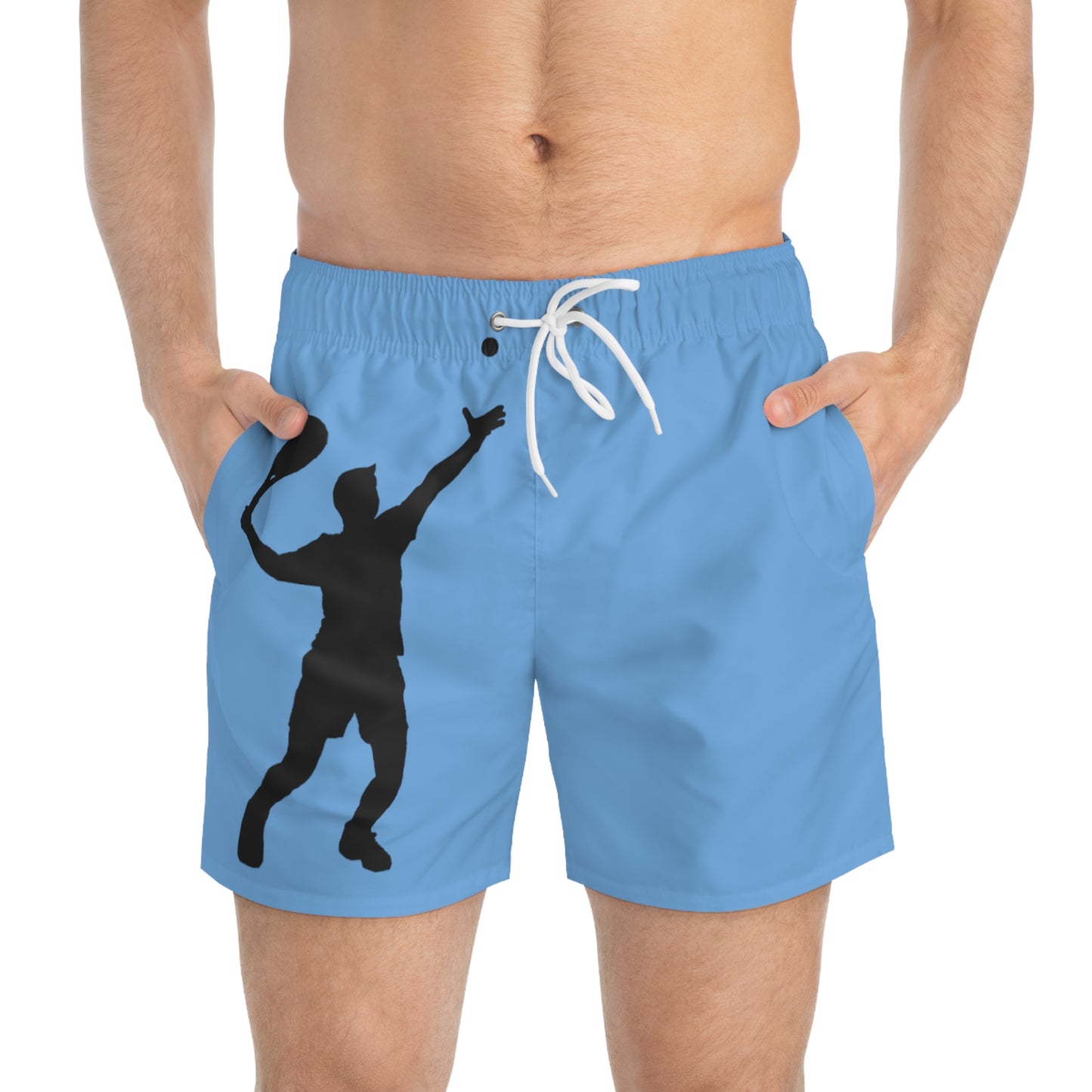 Swim Trunks: Tennis Lite Blue