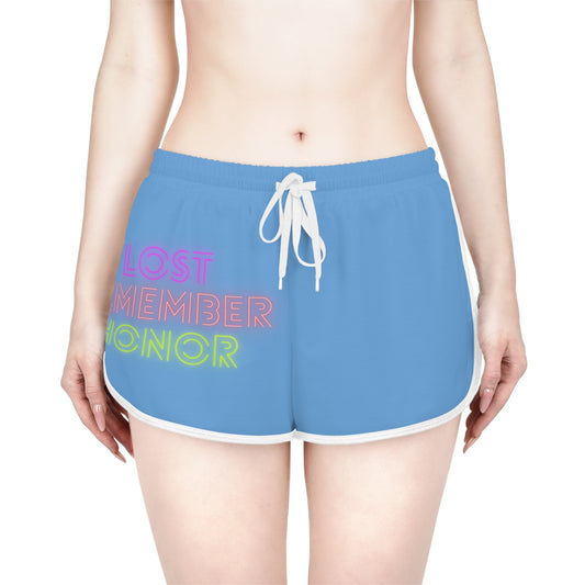 Women's Relaxed Shorts: Lost Remember Honor Lite Blue
