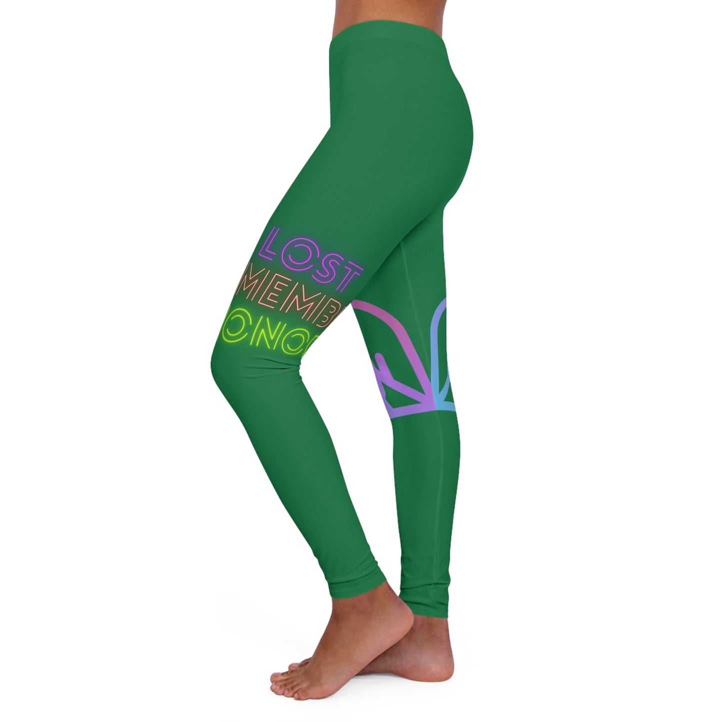 Women's Spandex Leggings: Gaming Dark Green