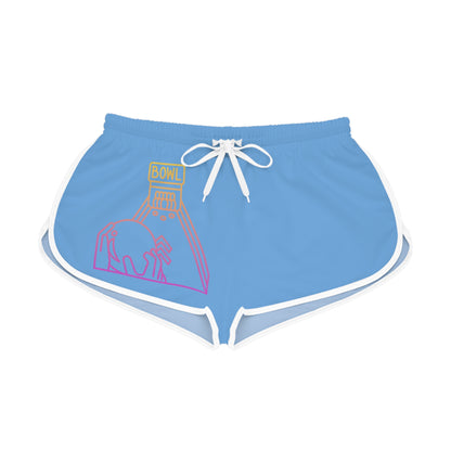 Women's Relaxed Shorts: Bowling Lite Blue