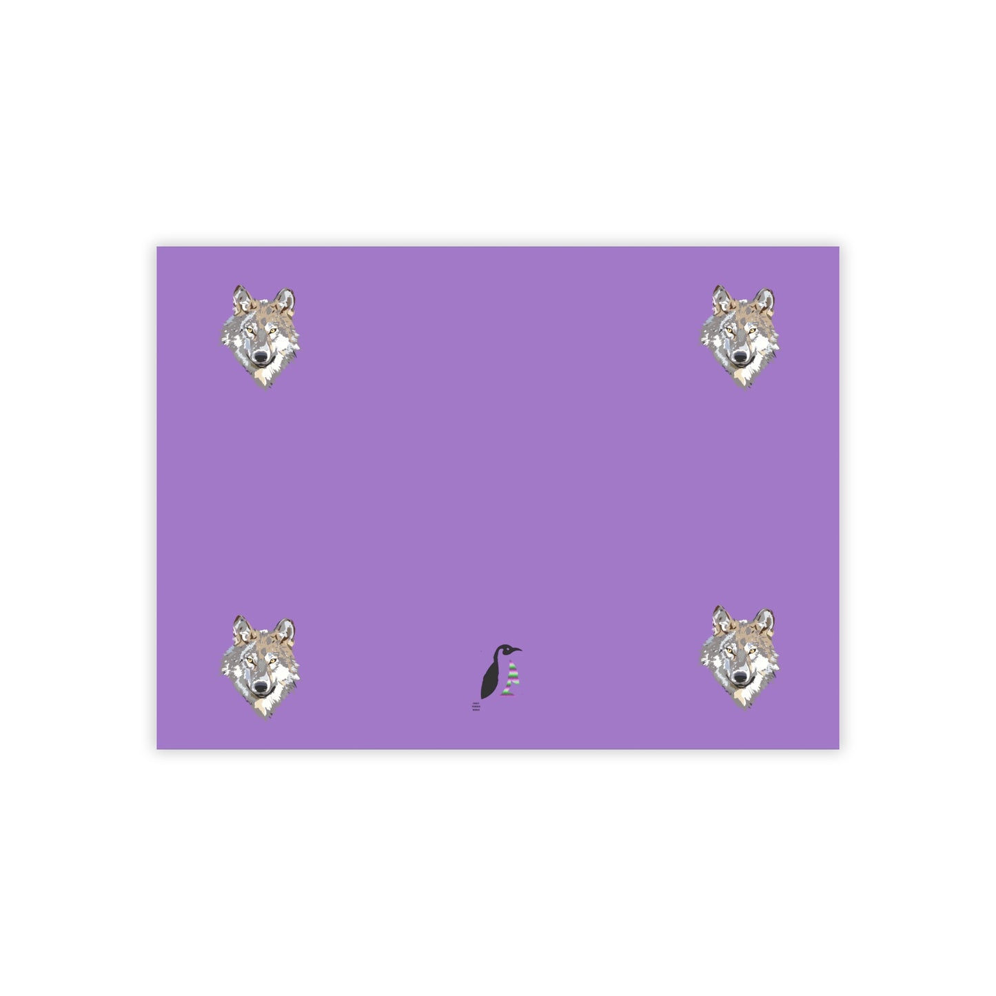 Post-it® Note Pads: Wolves Lite Purple