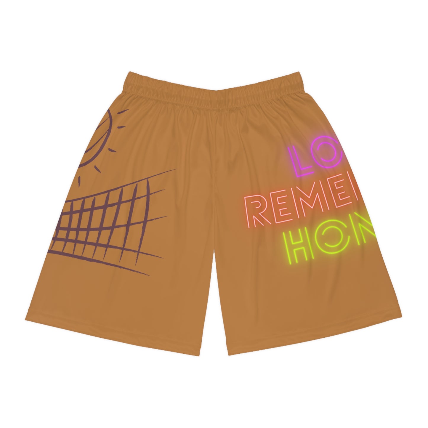 Basketball Shorts: Volleyball Lite Brown