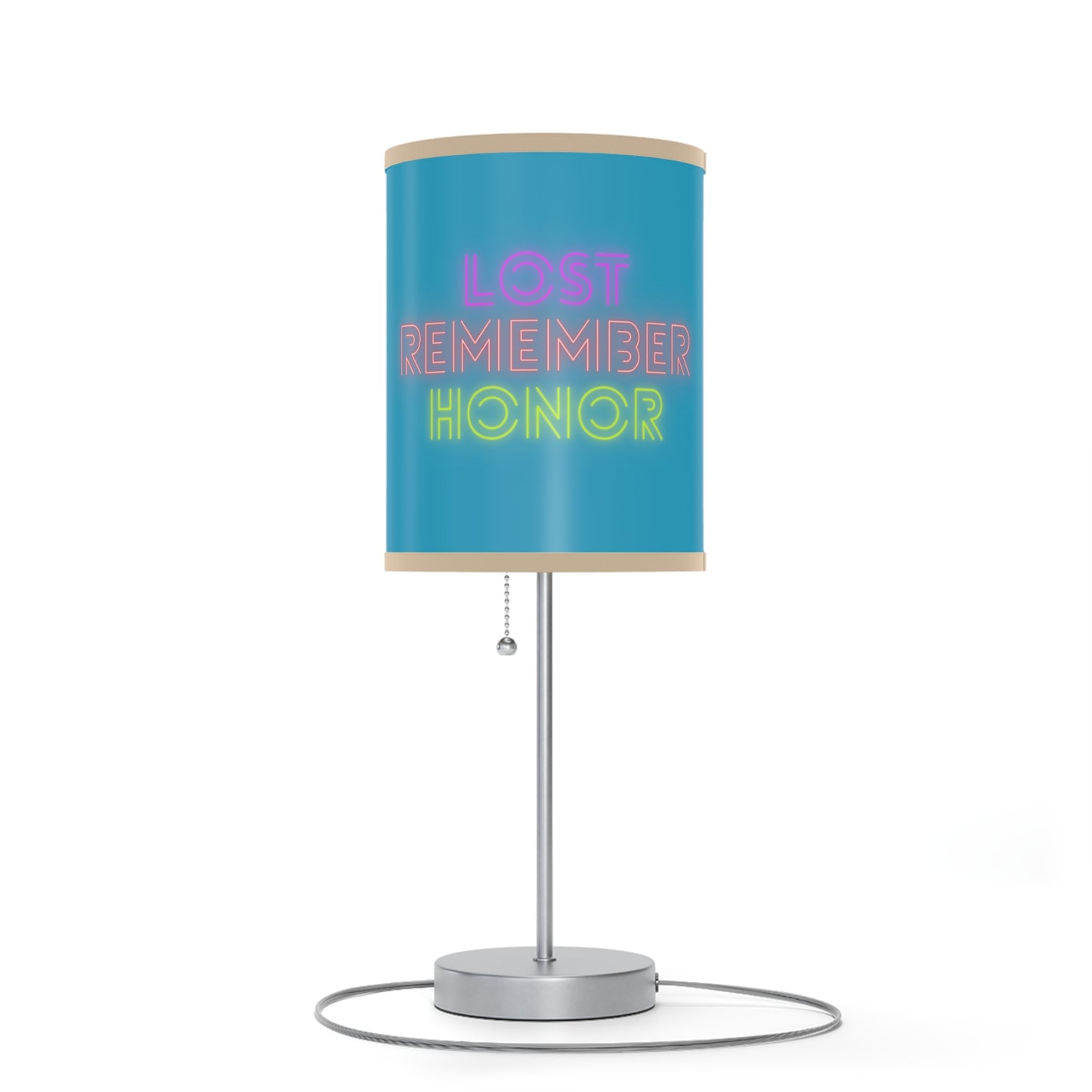 Lamp on a Stand, US|CA plug: Wolves Turquoise