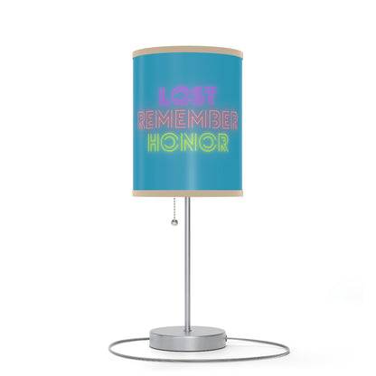 Lamp on a Stand, US|CA plug: Wolves Turquoise