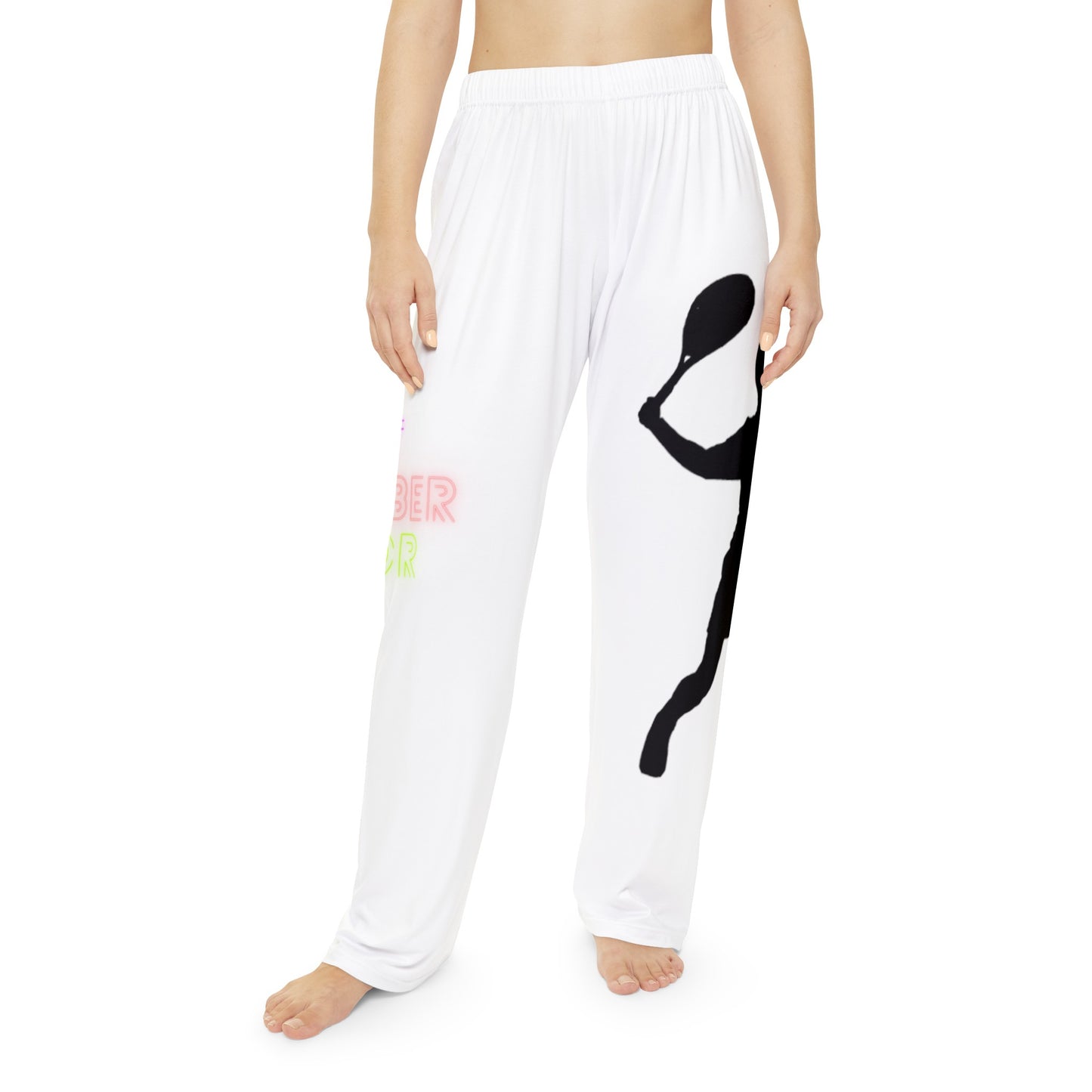 Women's Pajama Pants: Tennis White