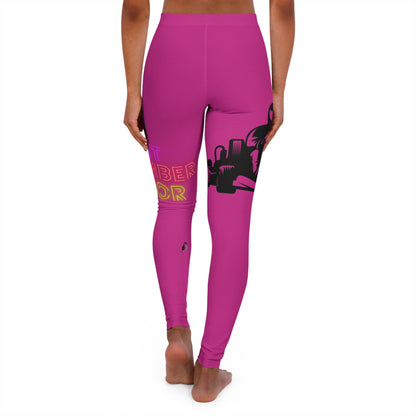 Women's Spandex Leggings: Racing Pink