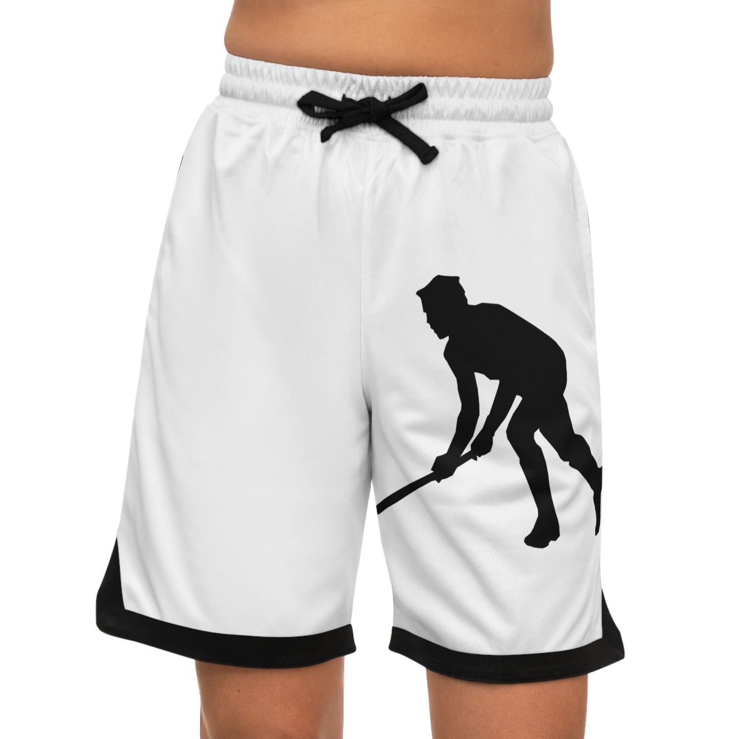 Basketball Rib Shorts: Hockey White