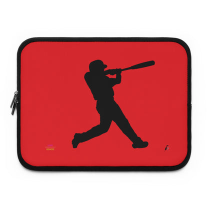 Laptop Sleeve: Baseball Red