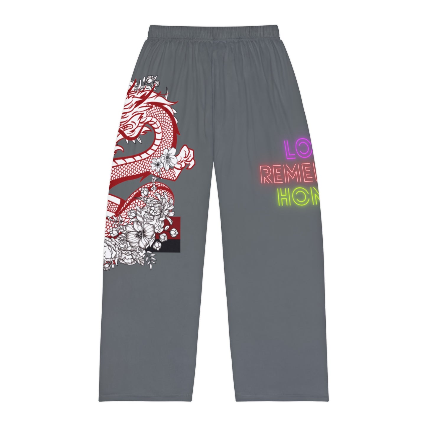 Men's Pajama Pants: Dragons Dark Grey