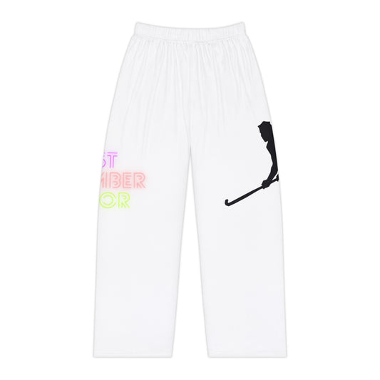 Women's Pajama Pants: Hockey White