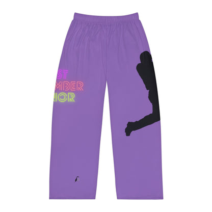 Men's Pajama Pants: Baseball Lite Purple