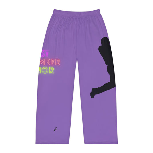 Men's Pajama Pants: Baseball Lite Purple