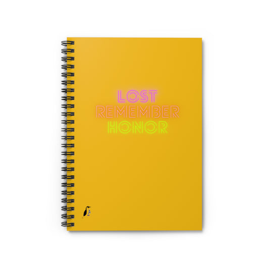 Spiral Notebook - Ruled Line: Lost Remember Honor Yellow