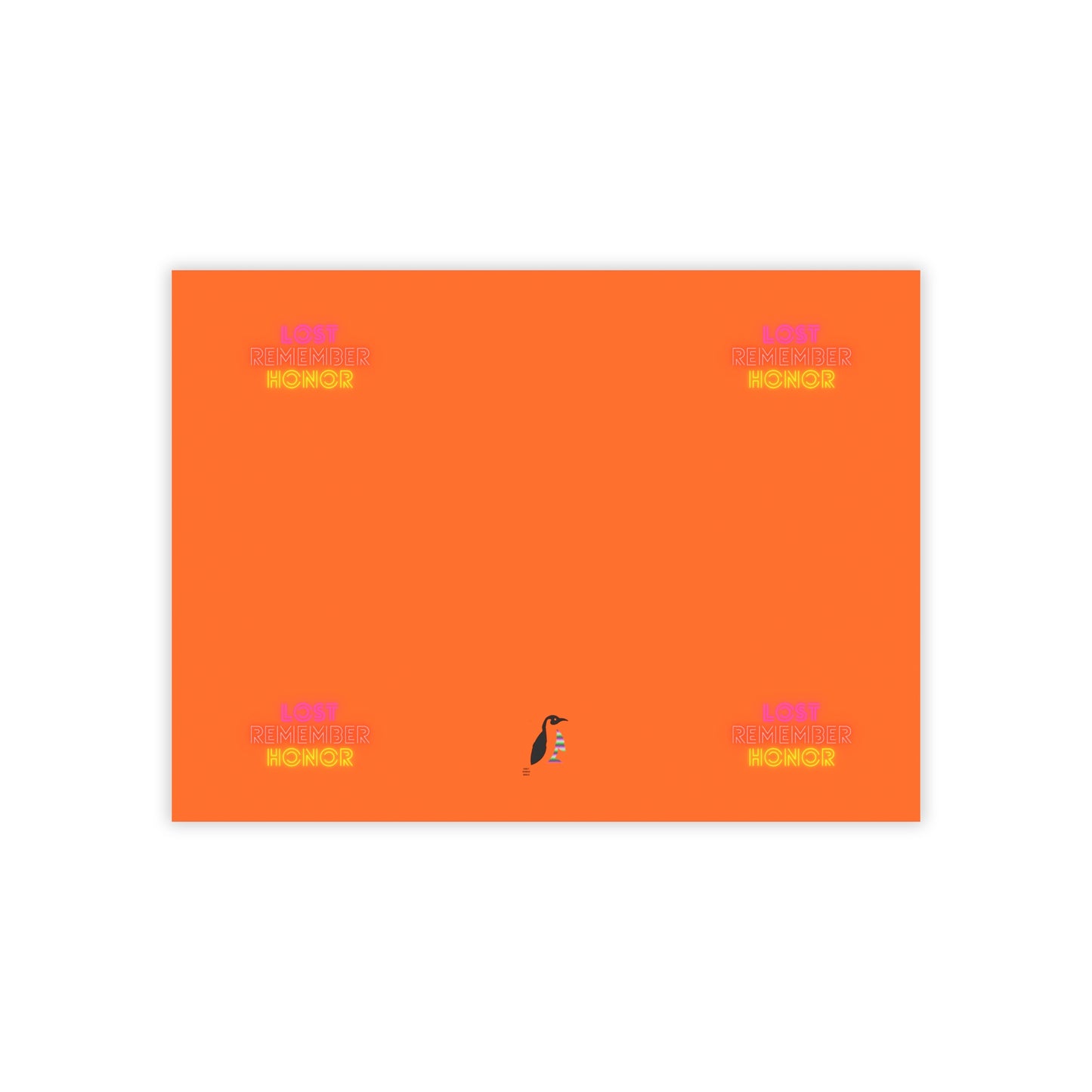 Post-it® Note Pads: Lost Remember Honor Orange