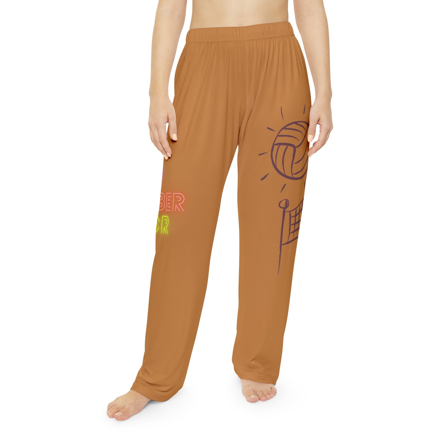 Women's Pajama Pants: Volleyball Lite Brown