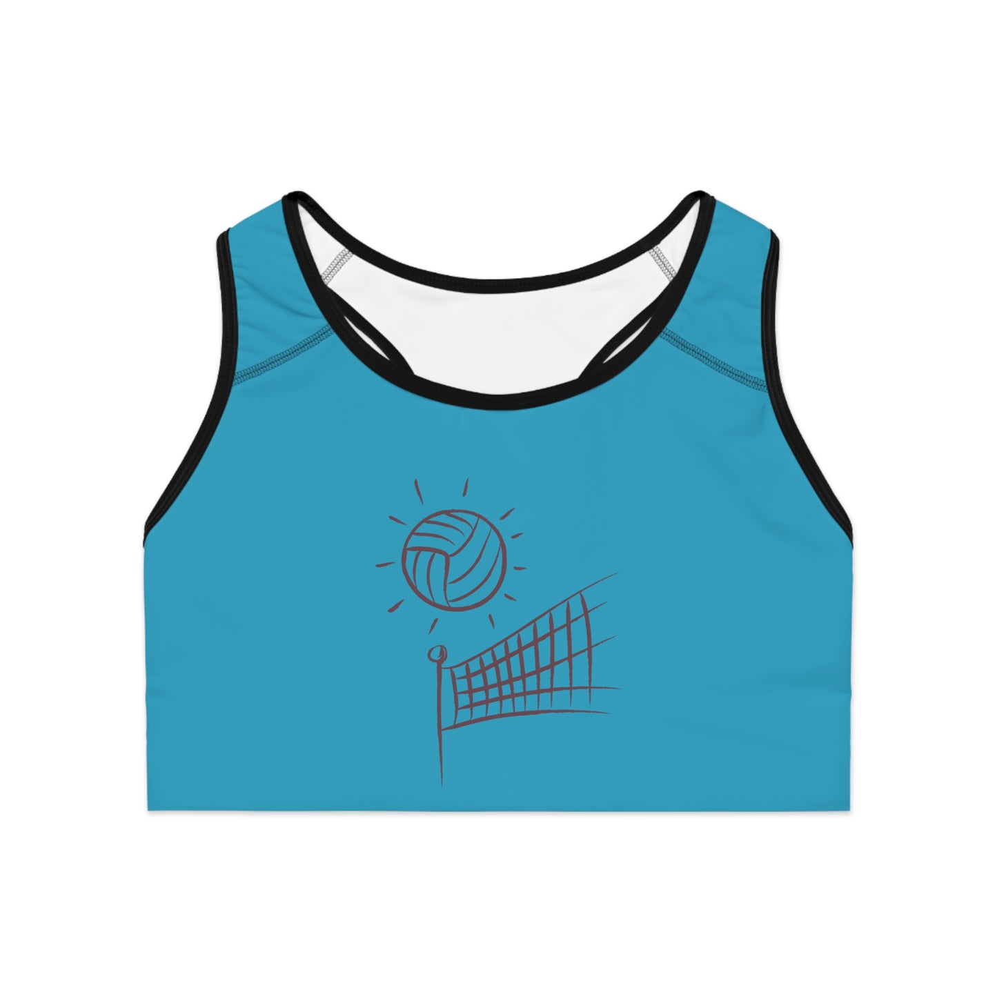 Sports Bra: Volleyball Turquoise