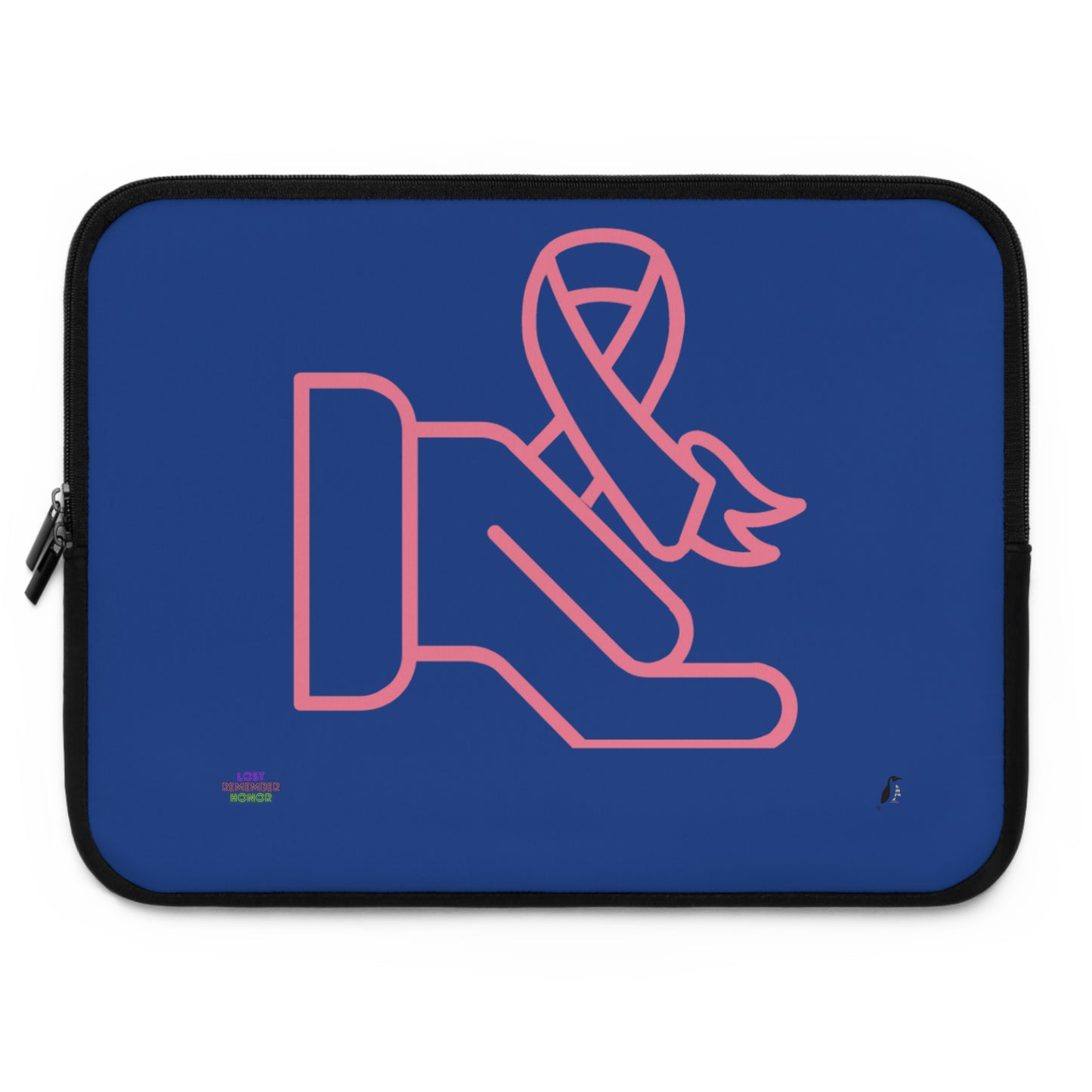 Laptop Sleeve: Fight Cancer Dark Blue