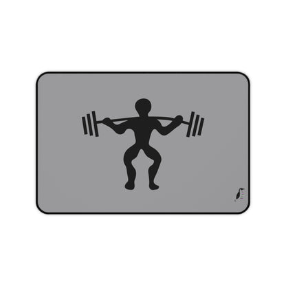 Desk Mat: Weightlifting Grey