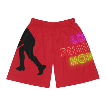 Basketball Shorts: Hockey Dark Red