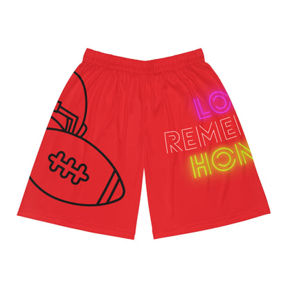 Basketball Shorts: Football Red