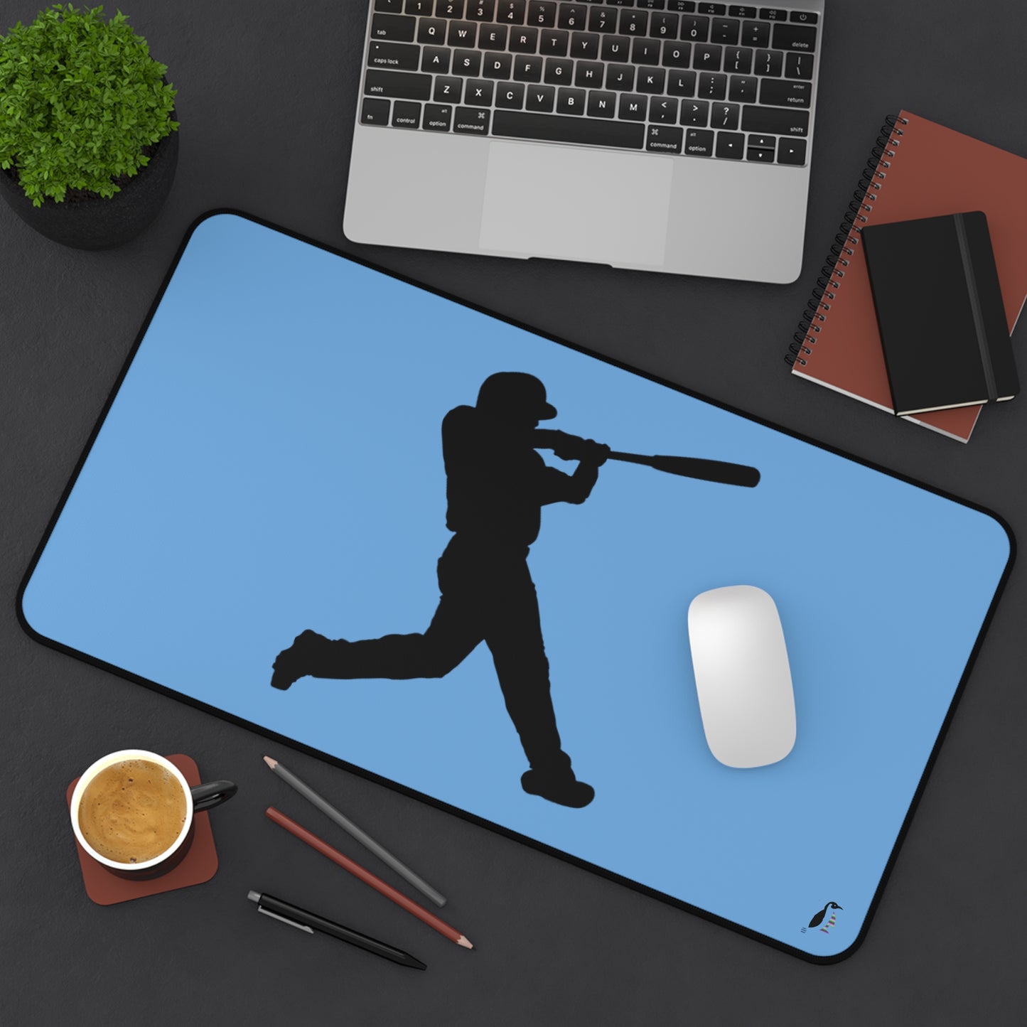 Desk Mat: Baseball Lite Blue