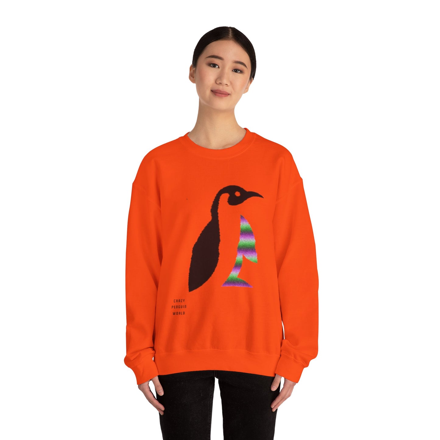 Heavy Blend™ Crewneck Sweatshirt: Crazy Penguin World Logo #1