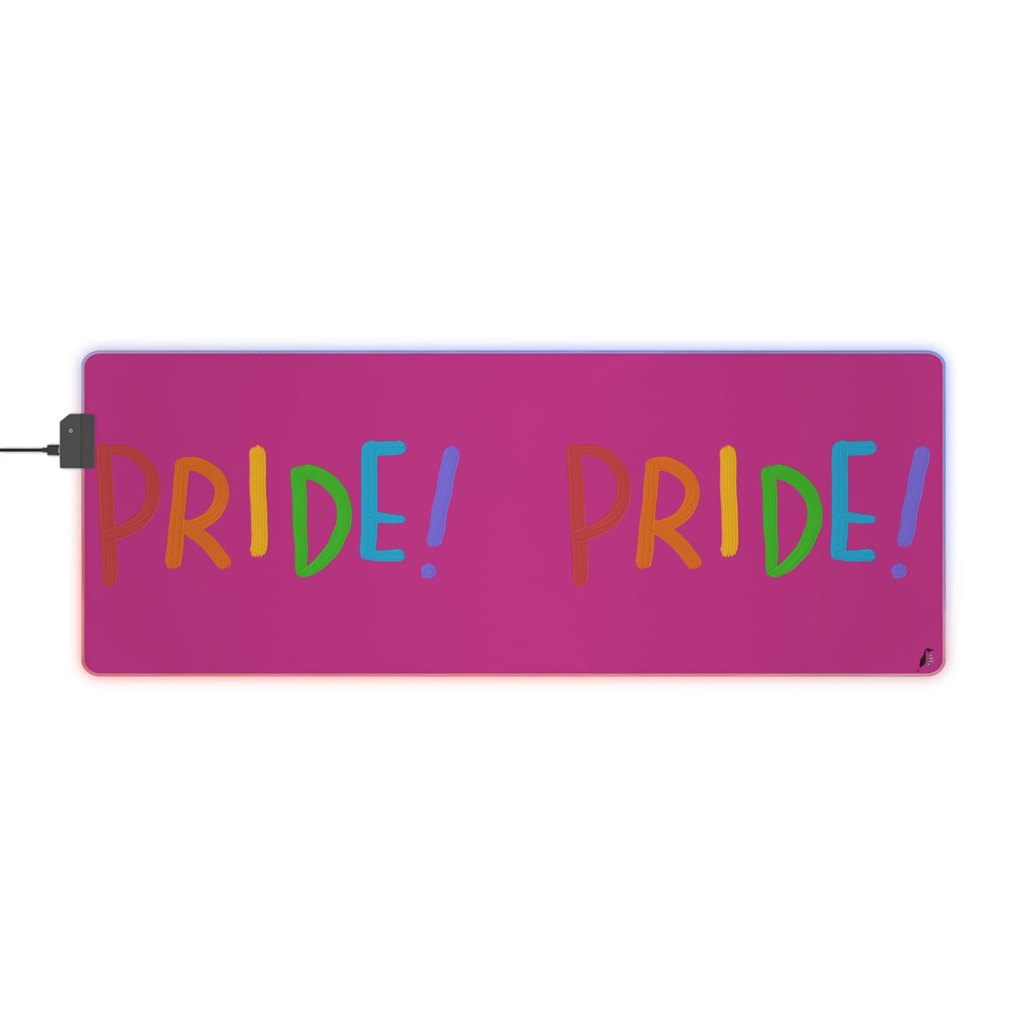 LED Gaming Mouse Pad: LGBTQ Pride Pink