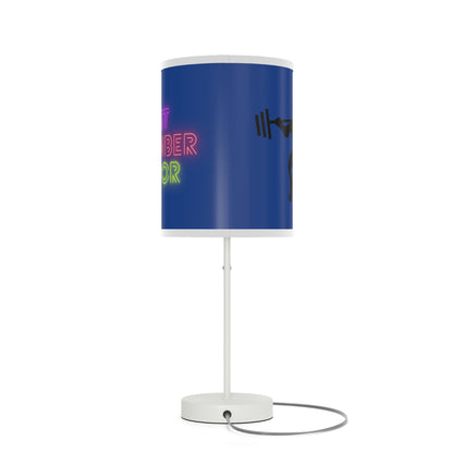 Lamp on a Stand, US|CA plug: Weightlifting Dark Blue