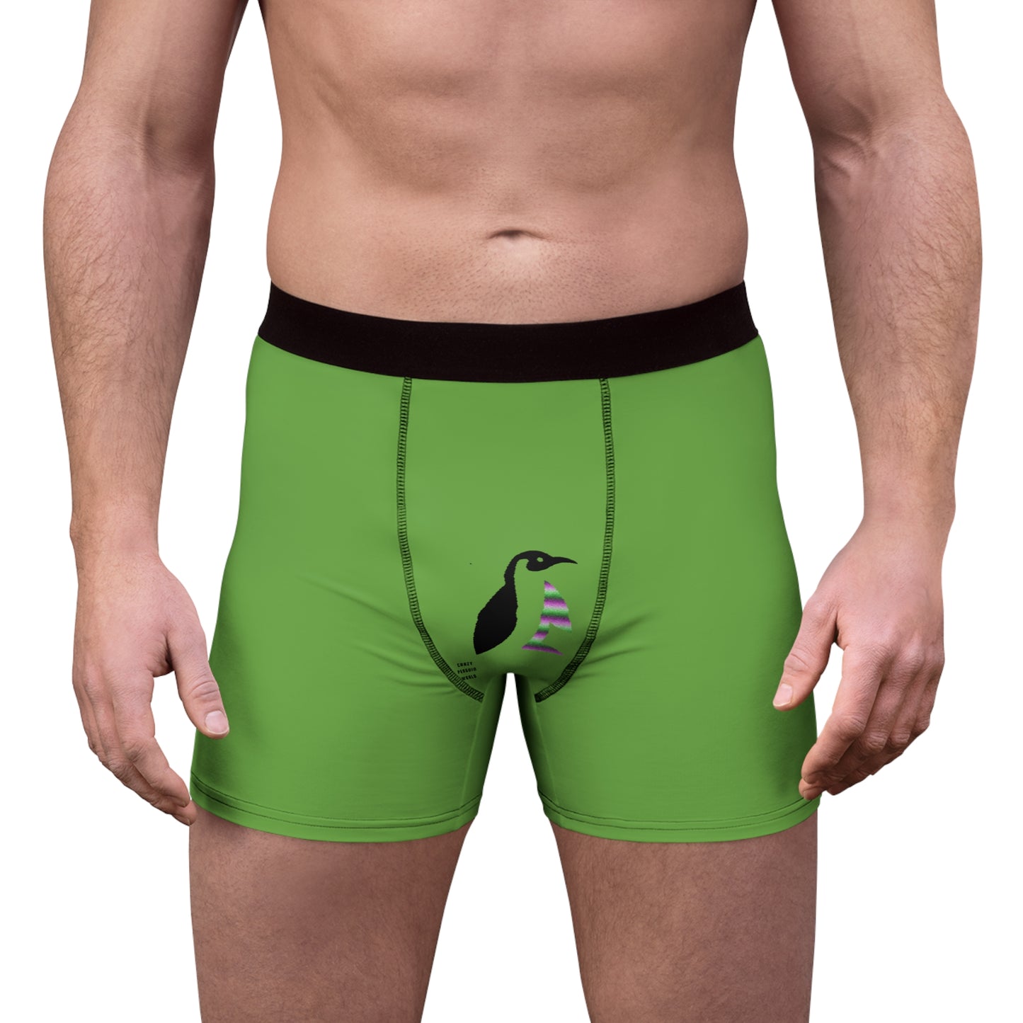 Men's Boxer Briefs: Skateboarding Green