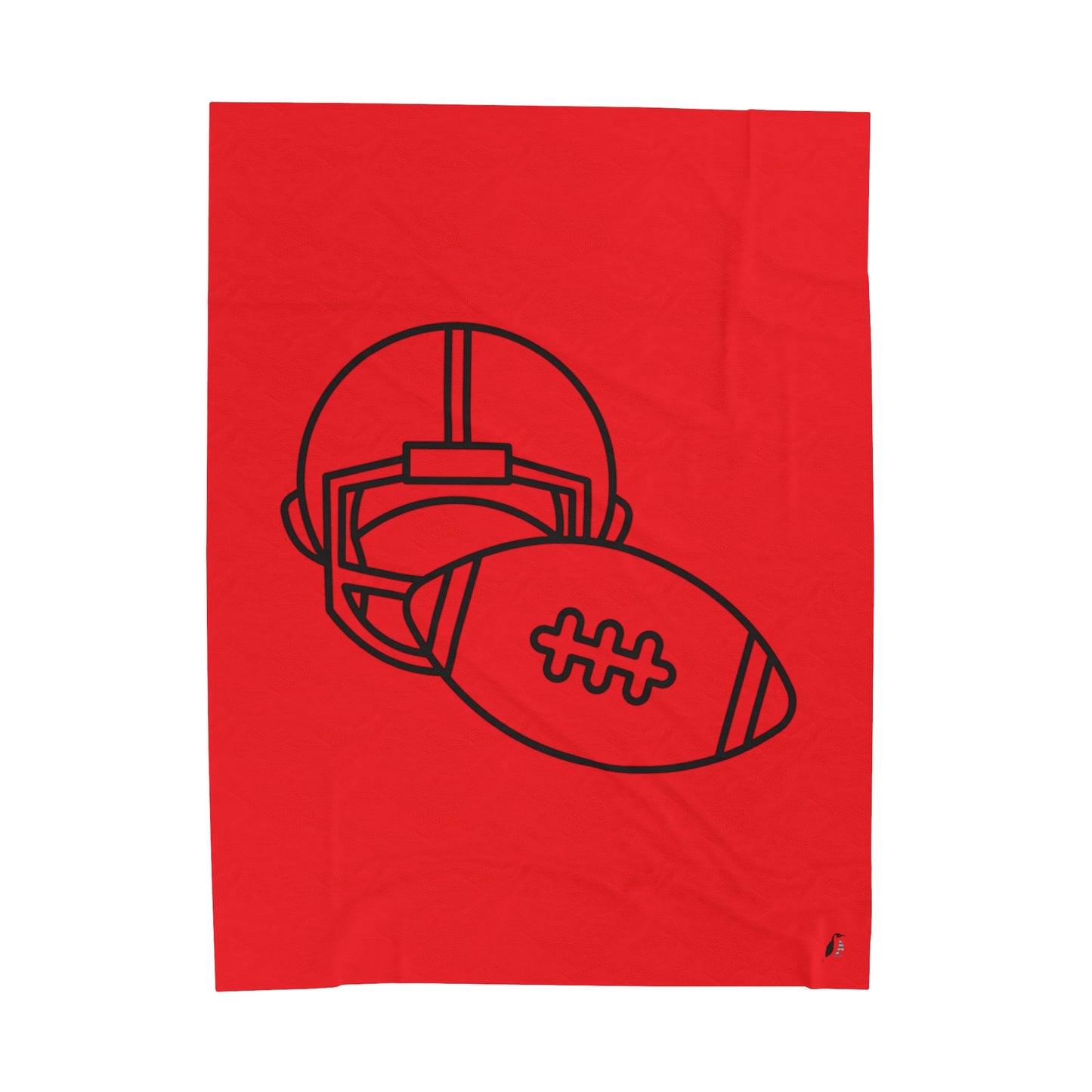 Velveteen Plush Blanket: Football Red