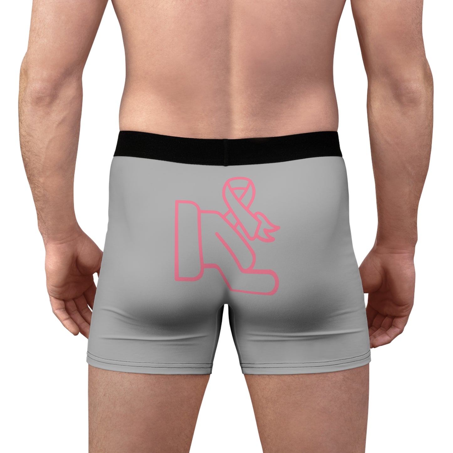 Men's Boxer Briefs: Fight Cancer Lite Grey