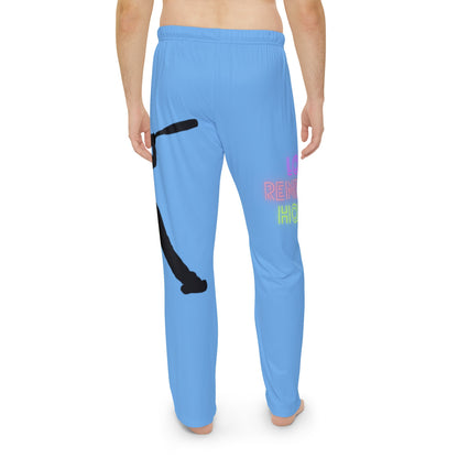 Men's Pajama Pants: Baseball Lite Blue