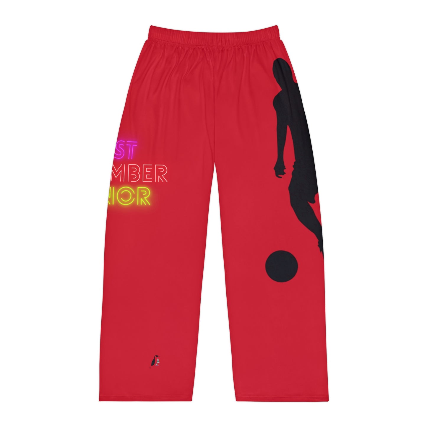 Men's Pajama Pants: Soccer Dark Red