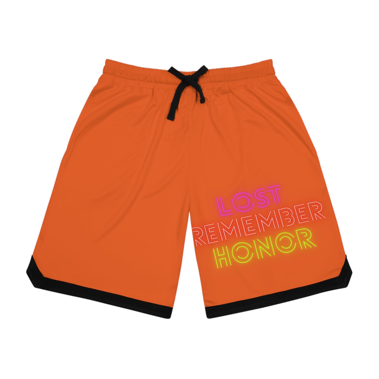 Basketball Rib Shorts: Lost Remember Honor Orange