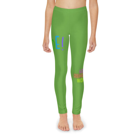 Youth Full-Length Leggings: LGBTQ Pride Green