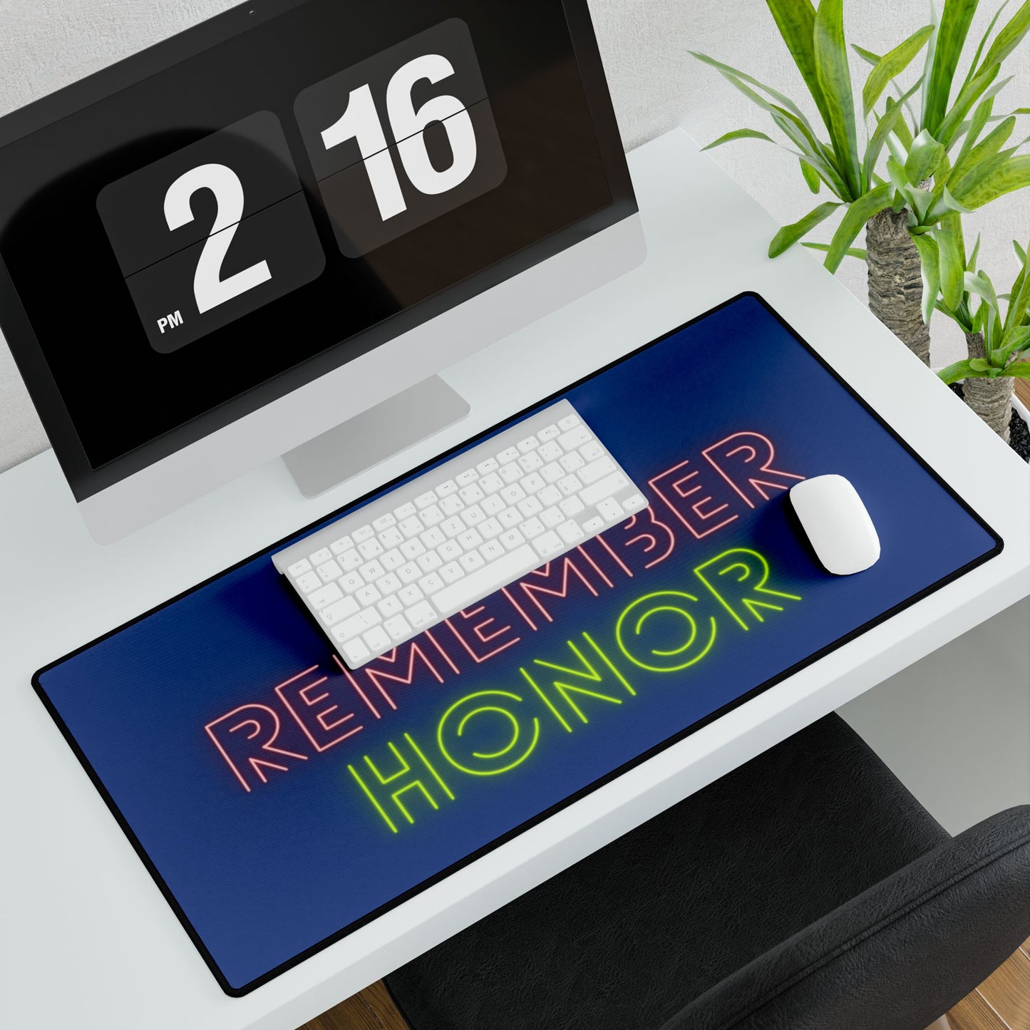 Desk Mats: Lost Remember Honor Dark Blue